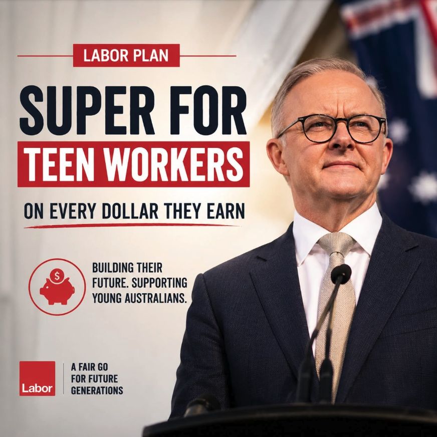 Super for teen workers graphic